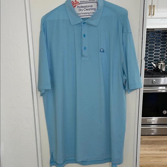 Peter Millar Other - Peter Millar Summer comfort Men's Light Blue & White Stripe Polo Shirt | XL